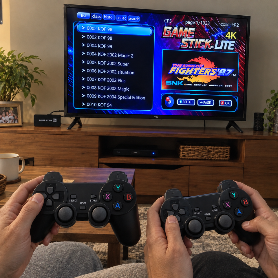 Game Stick 4K con 2 Mandos Inalámbricos